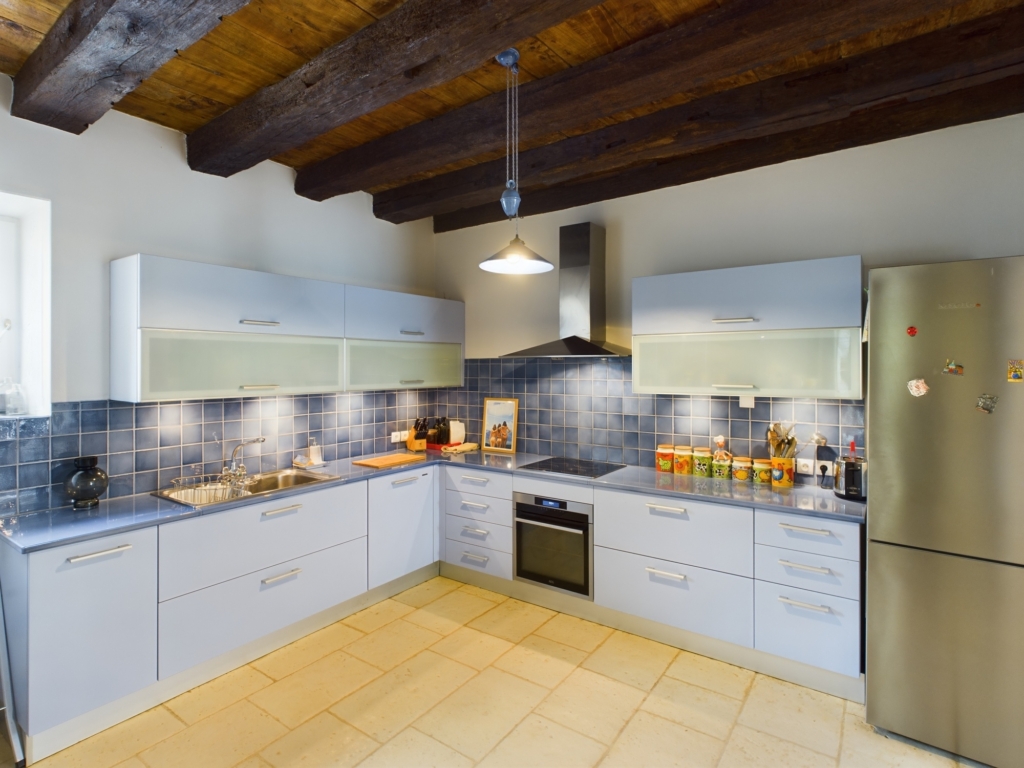 equipped kitchen medieval village house 
