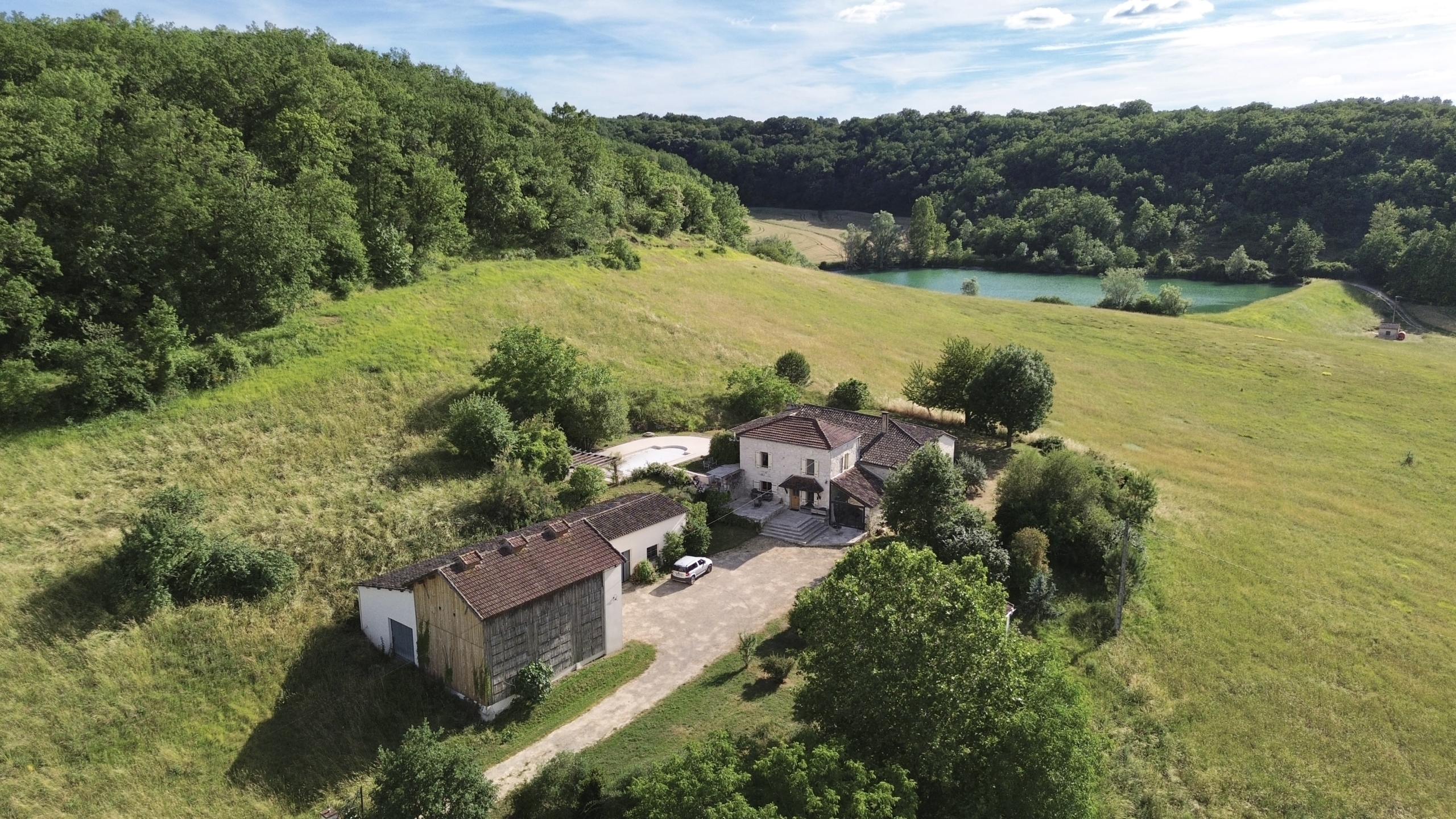 country house with guest cottage